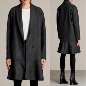 All Saints Charcoal Gray Women's Coat